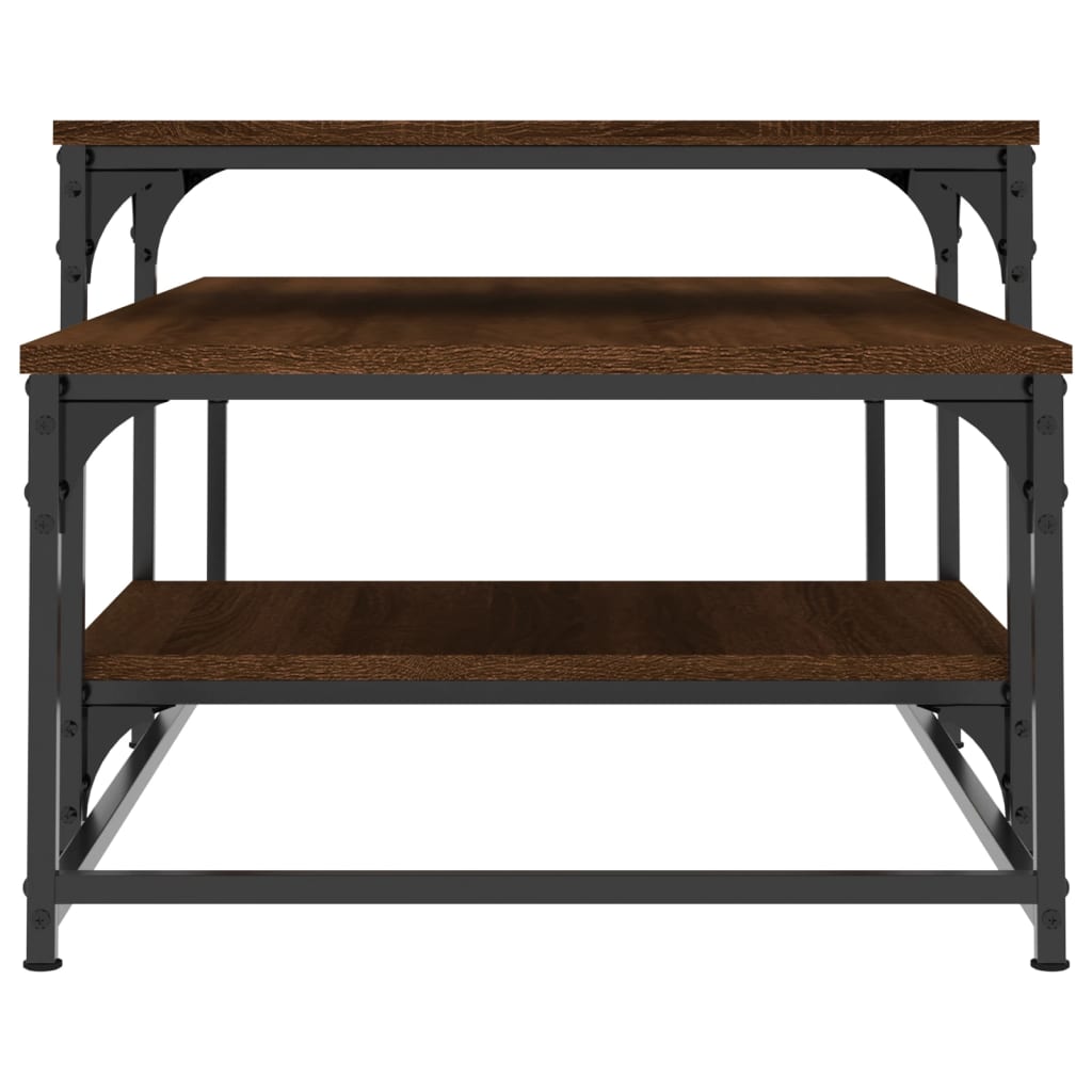 Tavolino Salotto Rovere Marrone 102x60x45cm Legno Multistrato | homemem39