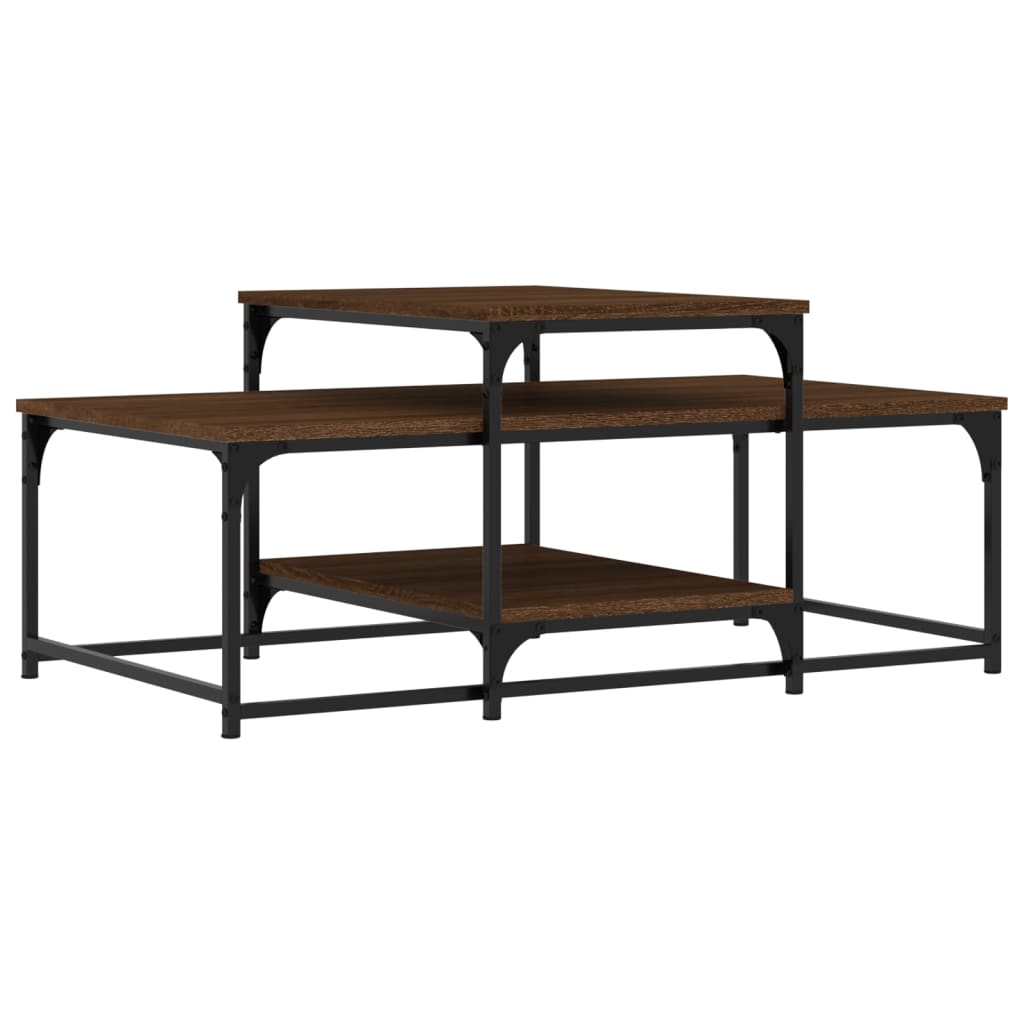 Tavolino Salotto Rovere Marrone 102x60x45cm Legno Multistrato | homemem39