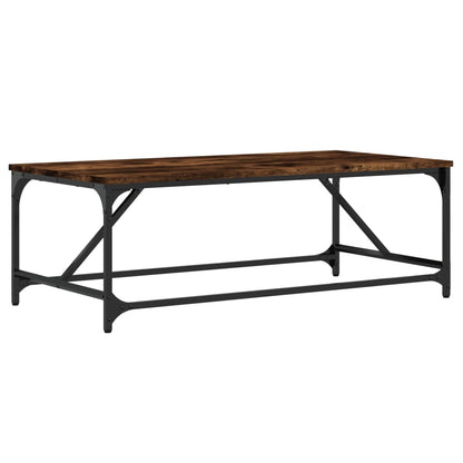 Tavolino da Salotto Rovere Fumo 100x50x35 cm Legno Multistrato | homemem39