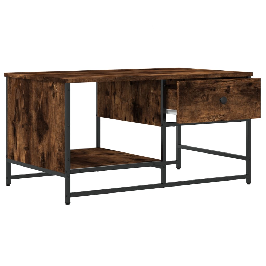 Tavolino da Salotto Rovere Fumo 85,5x51x45 cm Legno Multistrato | homemem39