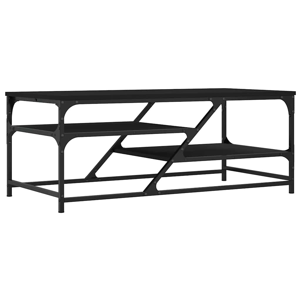 Tavolino da Salotto Nero 100x49x40 cm in Legno Multistrato | homemem39