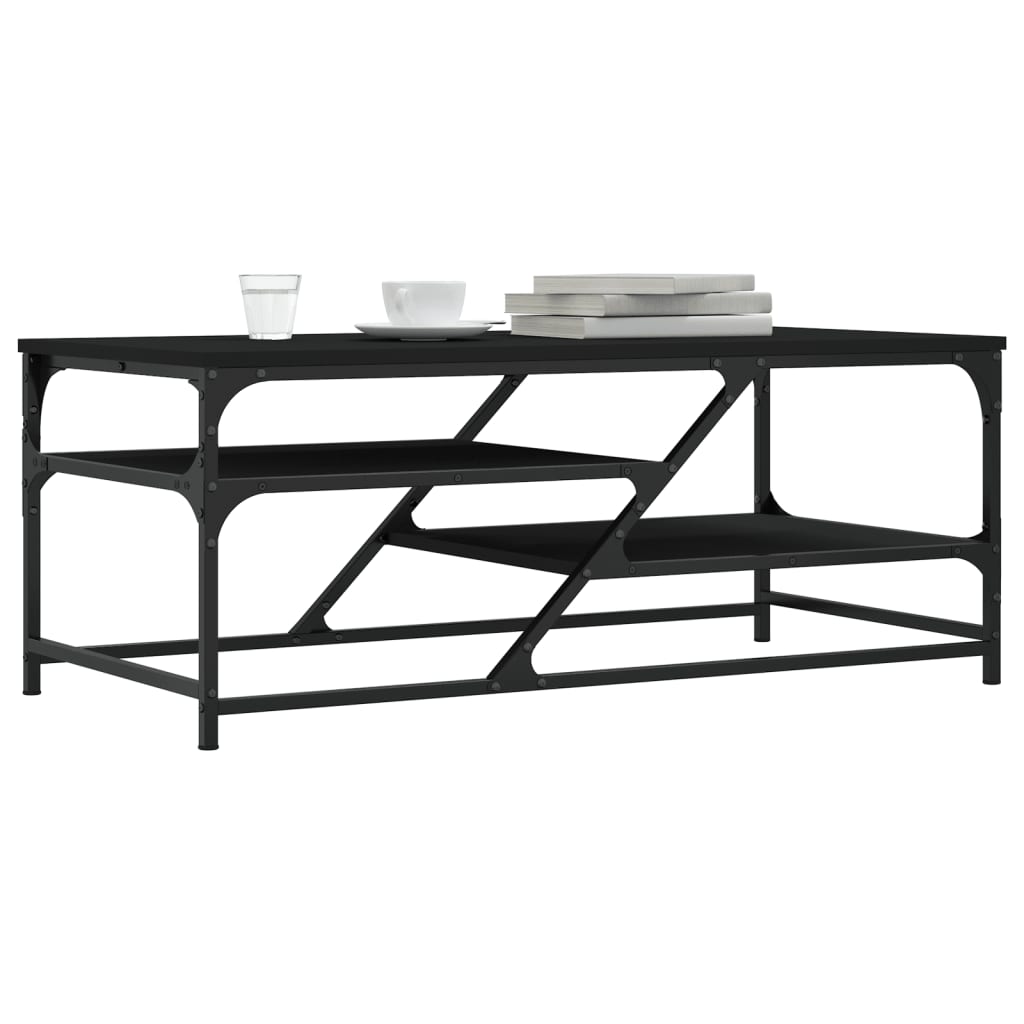Tavolino da Salotto Nero 100x49x40 cm in Legno Multistrato | homemem39