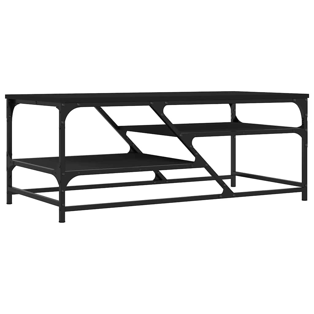 Tavolino da Salotto Nero 100x49x40 cm in Legno Multistrato | homemem39