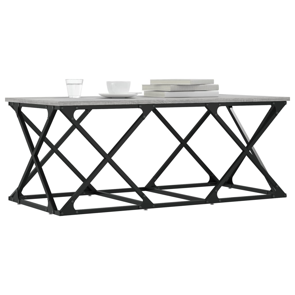 Tavolino da Salotto Grigio Sonoma 100x49x40cm Legno Multistrato | homemem39