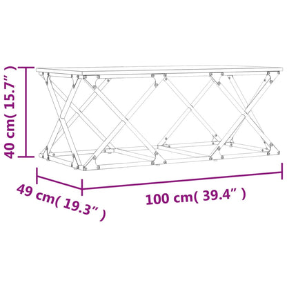 Tavolino da Salotto Grigio Sonoma 100x49x40cm Legno Multistrato | homemem39