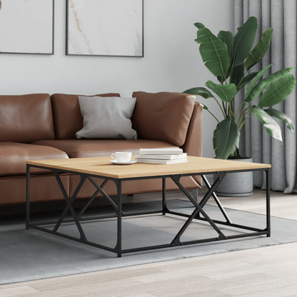 Tavolino Salotto Rovere Sonoma 100x100x40 cm Legno Multistrato | homemem39