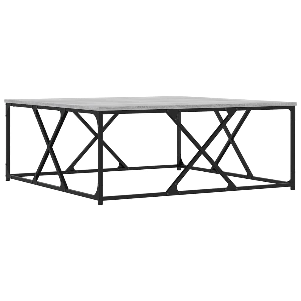 Tavolino Salotto Grigio Sonoma 100x100x40 cm Legno Multistrato | homemem39
