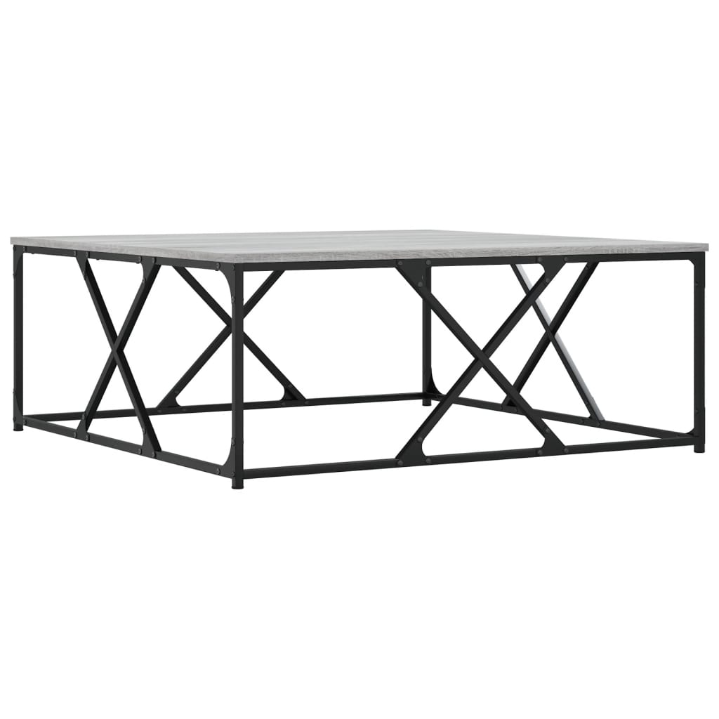 Tavolino Salotto Grigio Sonoma 100x100x40 cm Legno Multistrato | homemem39