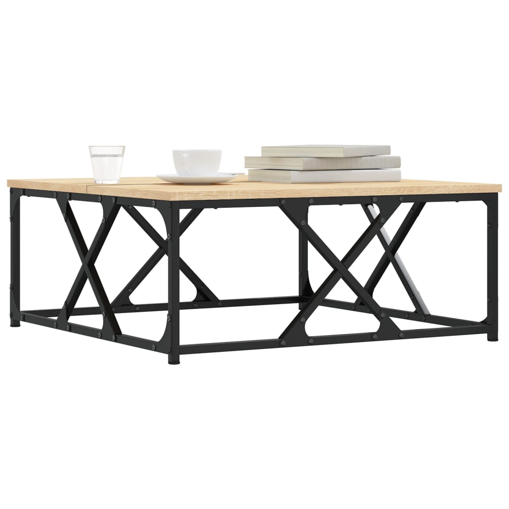Tavolino da Salotto Rovere Sonoma 70x70x30 cm Legno Multistrato | homemem39