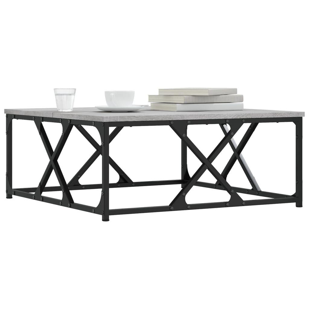 Tavolino da Salotto Grigio Sonoma 70x70x30 cm Legno Multistrato | homemem39