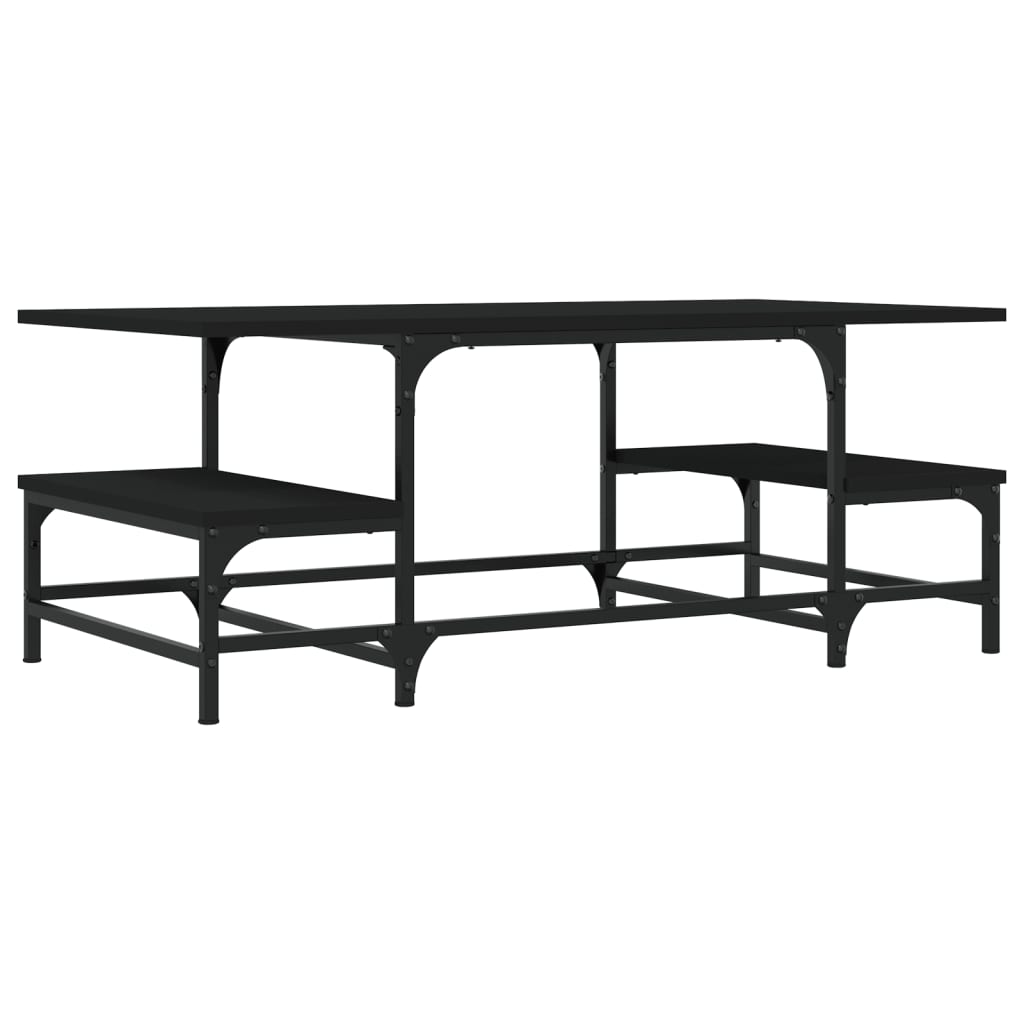 Tavolino da Salotto Nero 100x50,5x40 cm in Legno Multistrato | homemem39