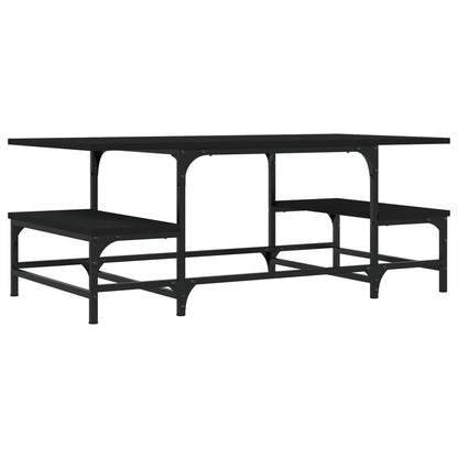 Tavolino da Salotto Nero 100x50,5x40 cm in Legno Multistrato | homemem39