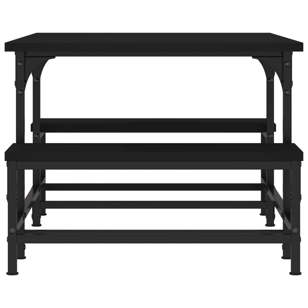 Tavolino da Salotto Nero 100x50,5x40 cm in Legno Multistrato | homemem39