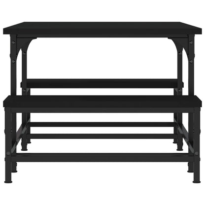 Tavolino da Salotto Nero 100x50,5x40 cm in Legno Multistrato | homemem39