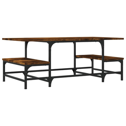 Tavolino da Salotto Rovere Fumo 100x50,5x40cm Legno Multistrato | homemem39