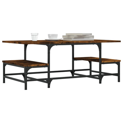 Tavolino da Salotto Rovere Fumo 100x50,5x40cm Legno Multistrato | homemem39