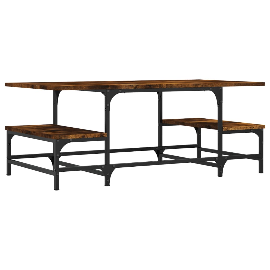 Tavolino da Salotto Rovere Fumo 100x50,5x40cm Legno Multistrato | homemem39