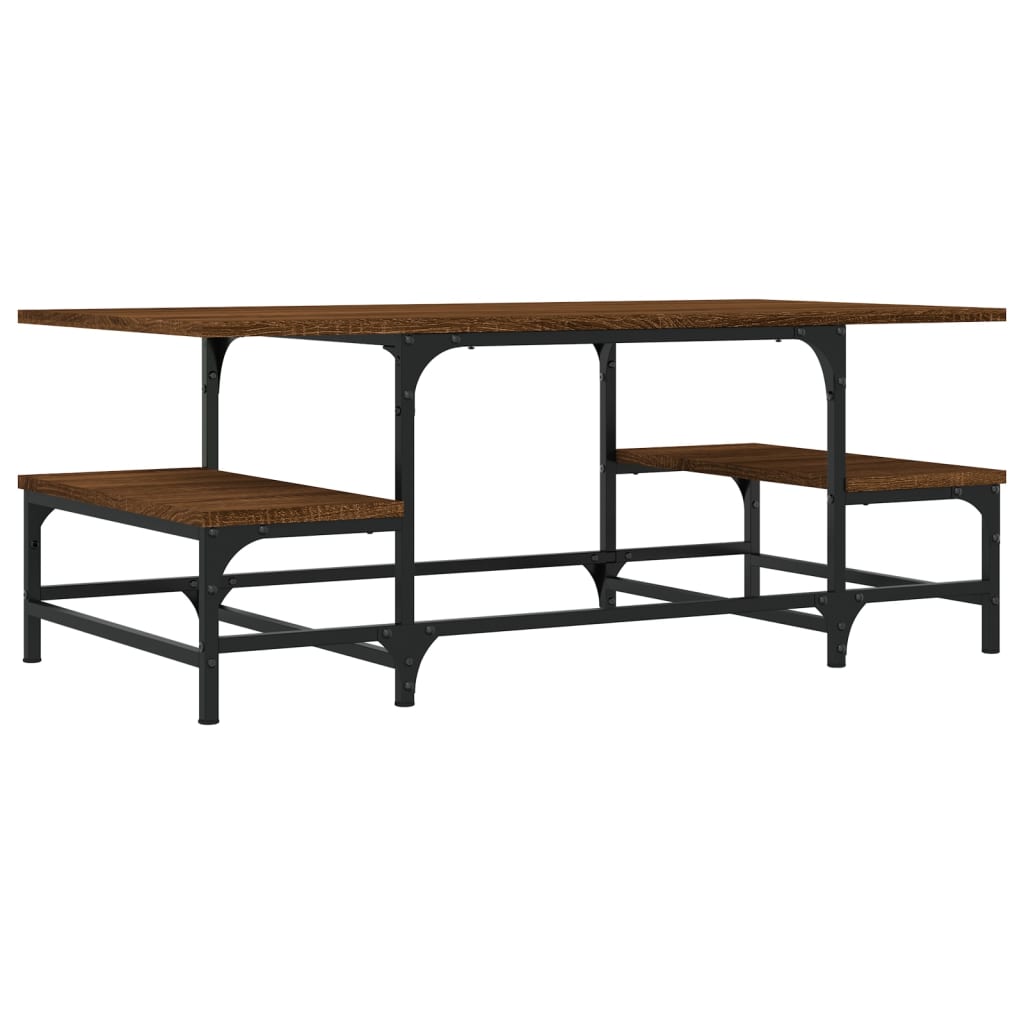 Tavolino Salotto Rovere Marrone 100x50,5x40cm Legno Multistrato | homemem39