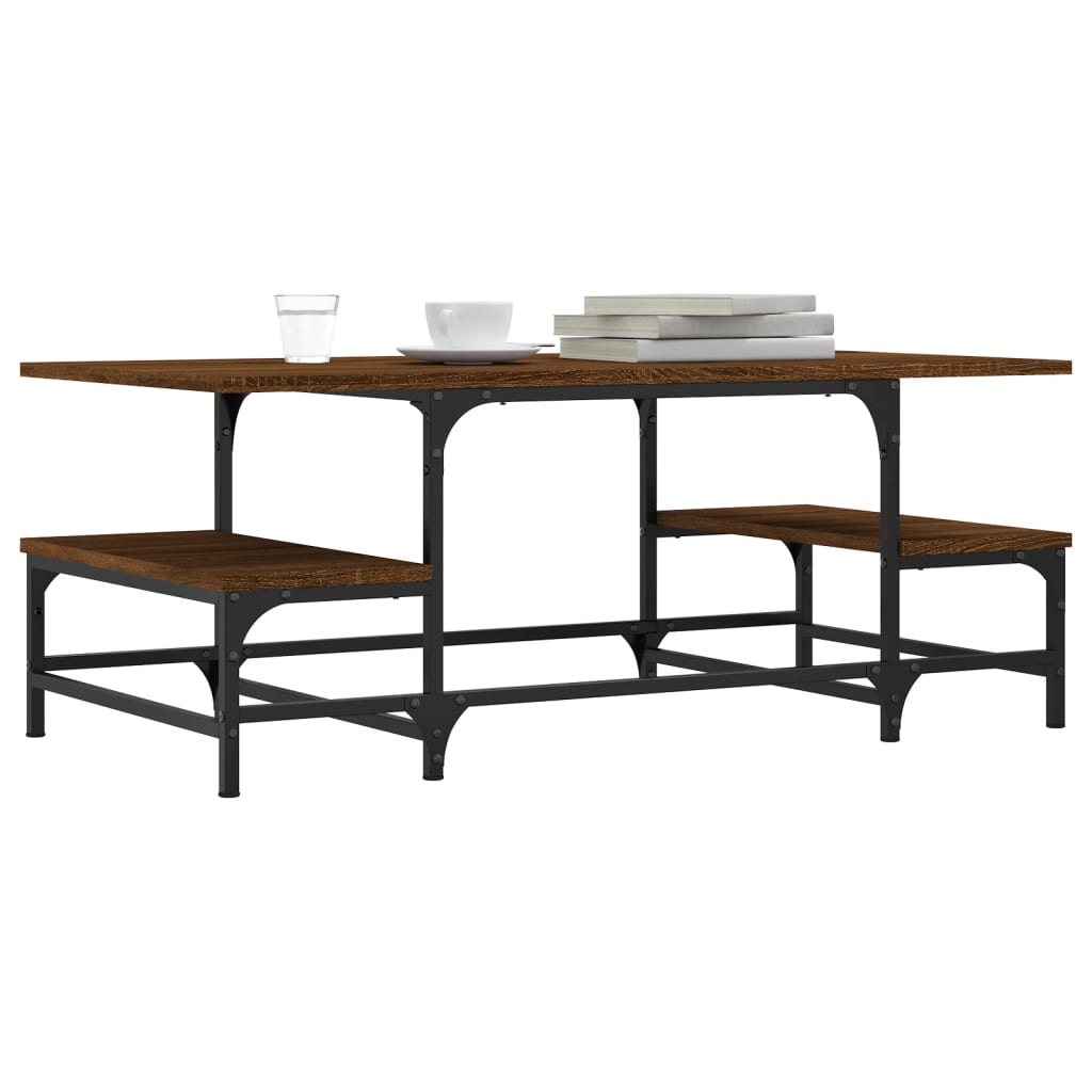 Tavolino Salotto Rovere Marrone 100x50,5x40cm Legno Multistrato | homemem39