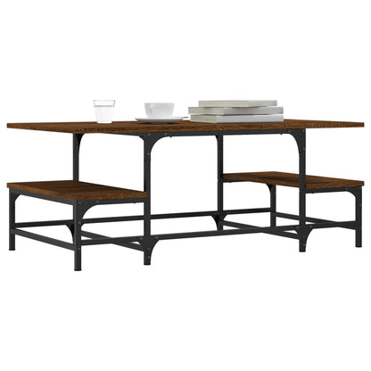Tavolino Salotto Rovere Marrone 100x50,5x40cm Legno Multistrato | homemem39