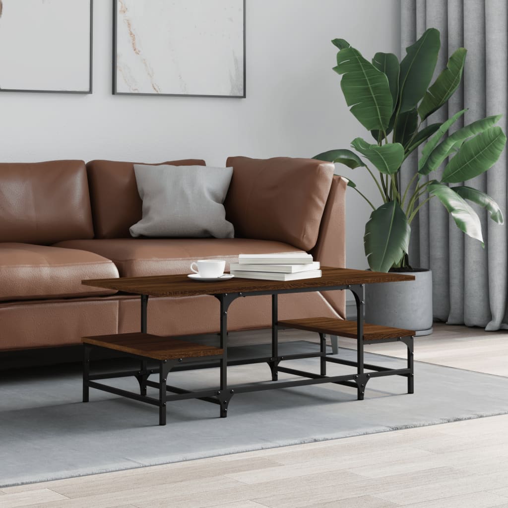 Tavolino Salotto Rovere Marrone 100x50,5x40cm Legno Multistrato | homemem39
