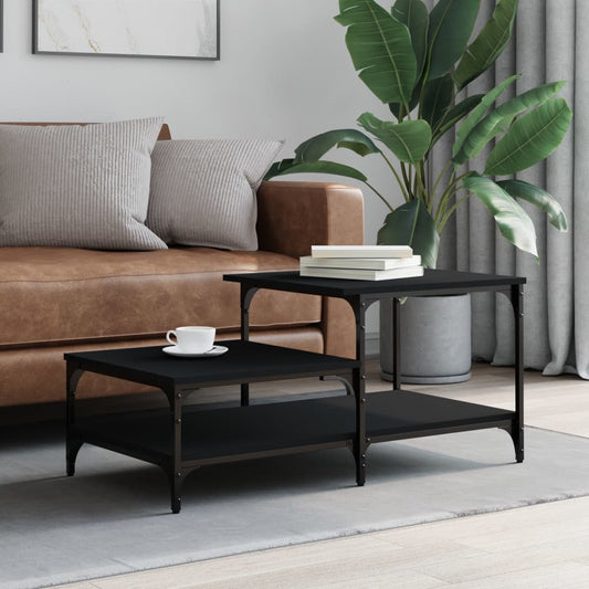 Tavolino da Salotto Nero 100x50,5x45 cm in Legno Multistrato | homemem39