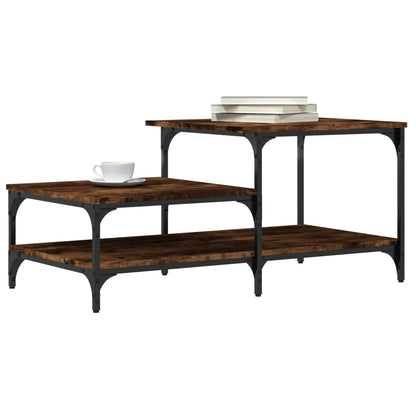 Tavolino da Salotto Rovere Fumo 100x50,5x45cm Legno Multistrato | homemem39