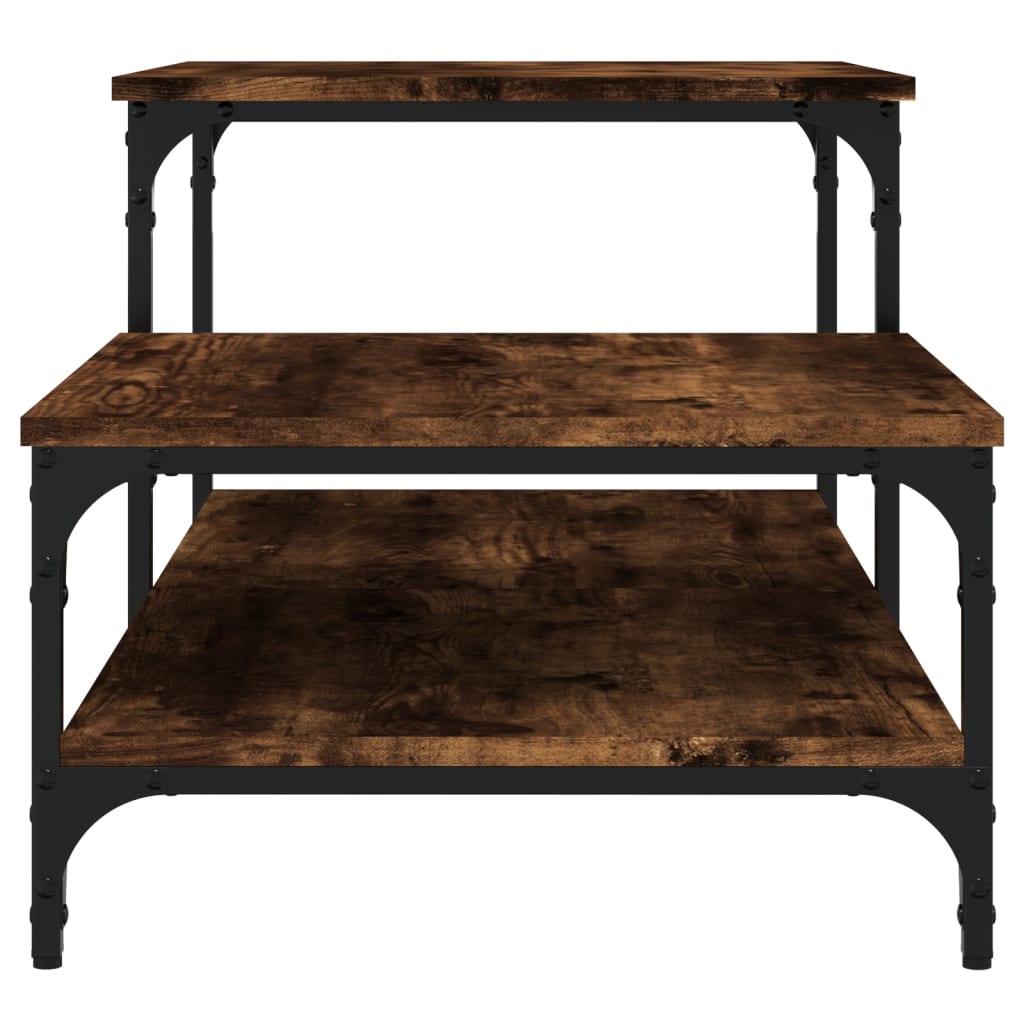 Tavolino da Salotto Rovere Fumo 100x50,5x45cm Legno Multistrato | homemem39