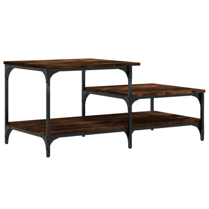 Tavolino da Salotto Rovere Fumo 100x50,5x45cm Legno Multistrato | homemem39