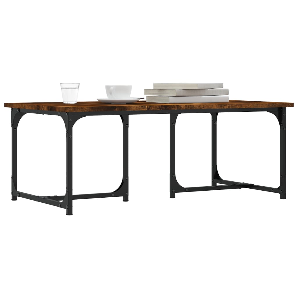 Tavolino da Salotto Rovere Fumo 90x50x35 cm Legno Multistrato | homemem39