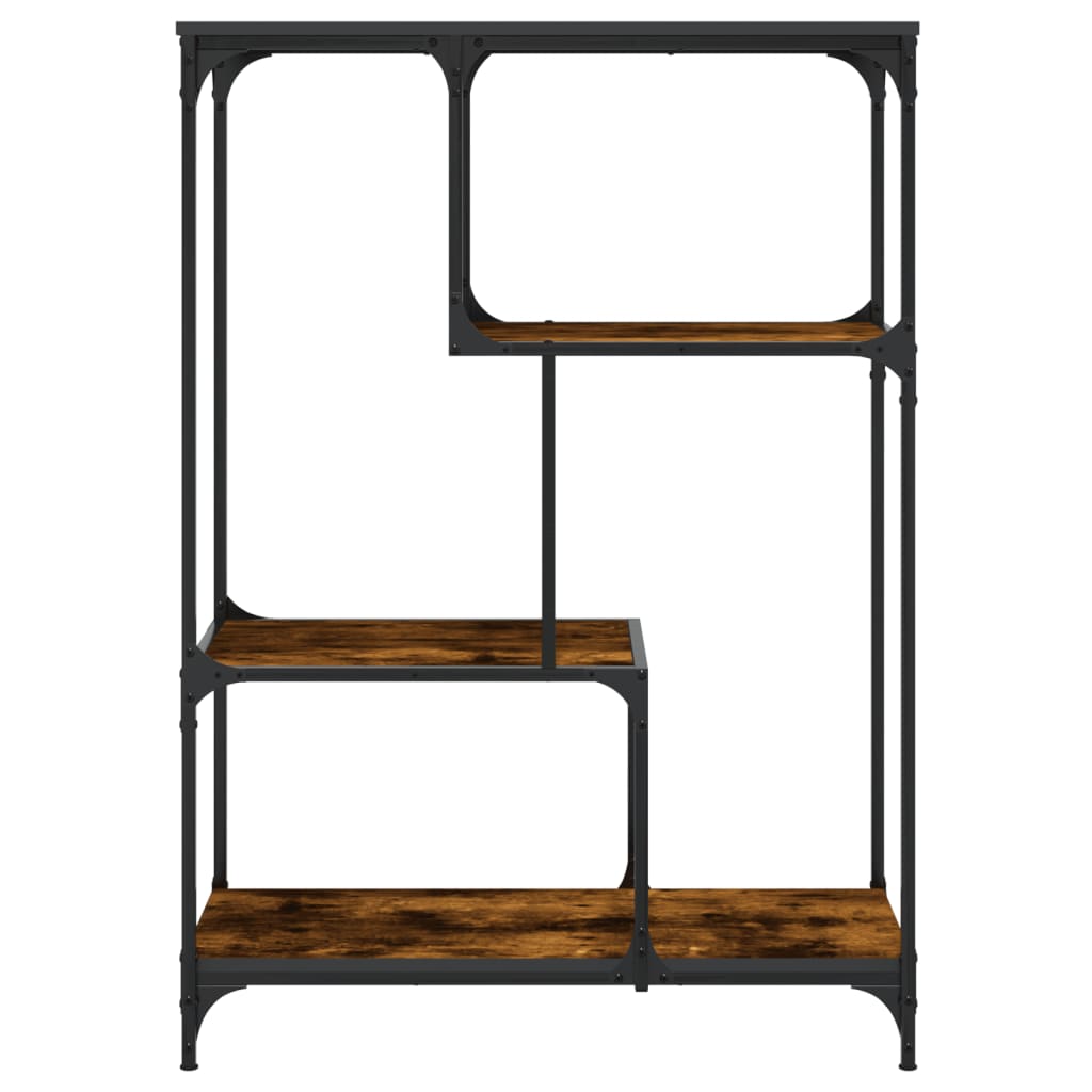 Libreria Rovere Fumo 81x36x115 cm Legno Multistrato e Acciaio | homemem39