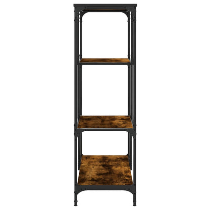 Libreria Rovere Fumo 81x36x115 cm Legno Multistrato e Acciaio | homemem39