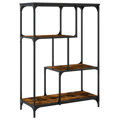 Libreria Rovere Fumo 81x36x115 cm Legno Multistrato e Acciaio | homemem39