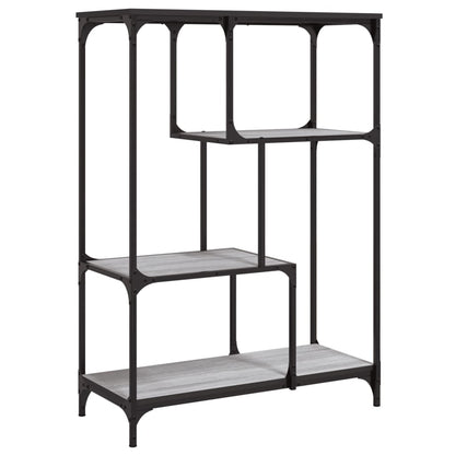 Libreria Grigio Sonoma 81x36x115 cm Legno Multistrato e Acciaio | homemem39