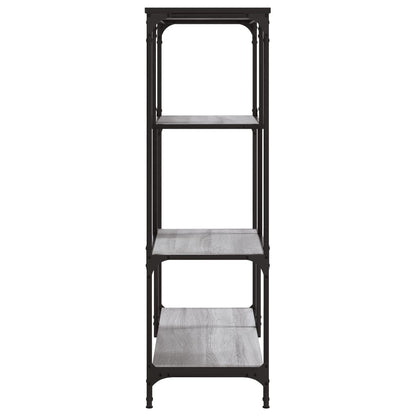 Libreria Grigio Sonoma 81x36x115 cm Legno Multistrato e Acciaio | homemem39