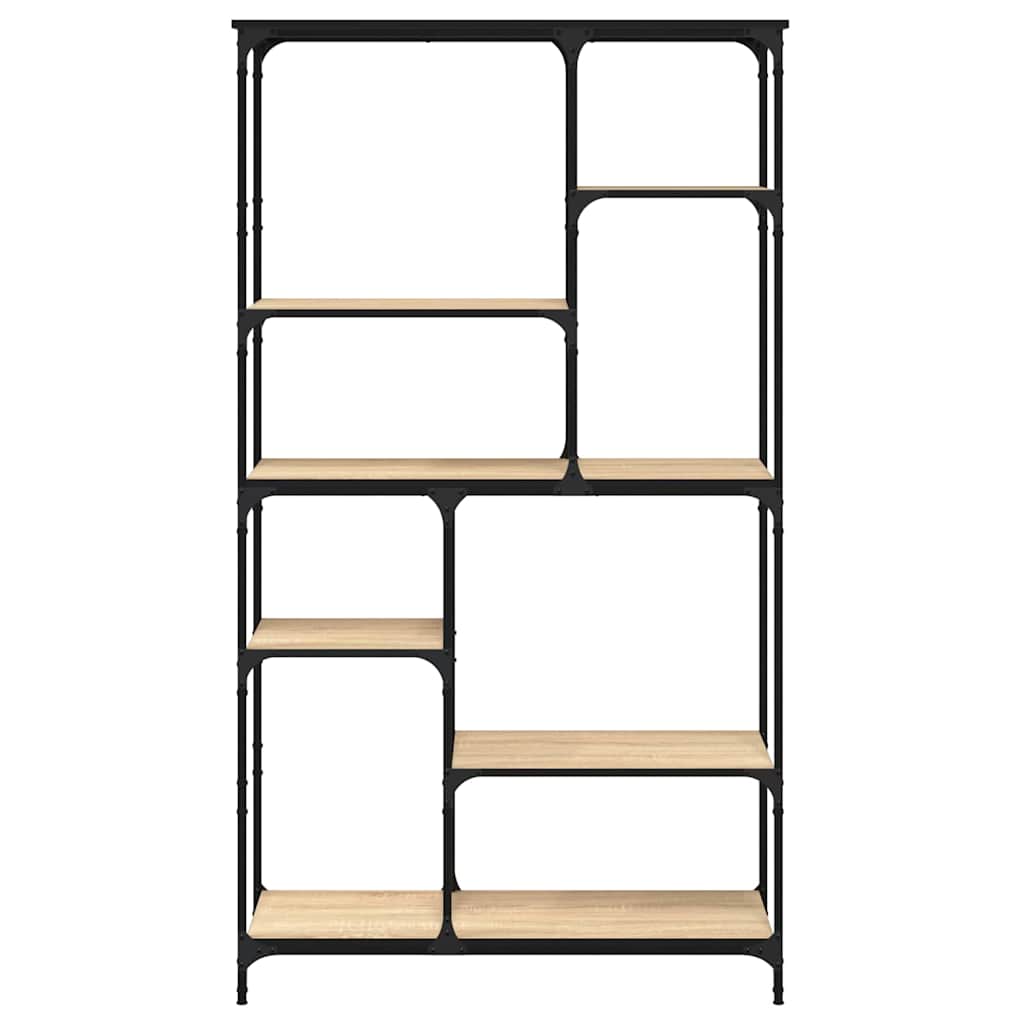Libreria Rovere Sonoma 99x35,5x176 cm Legno Multistrato Acciaio