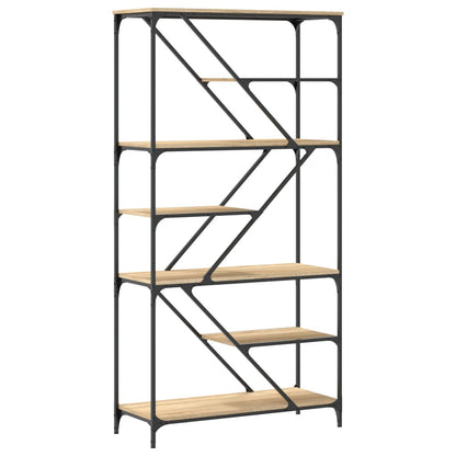 Libreria Rovere Sonoma 91x36x176 cm Legno Multistrato e Acciaio | homemem39