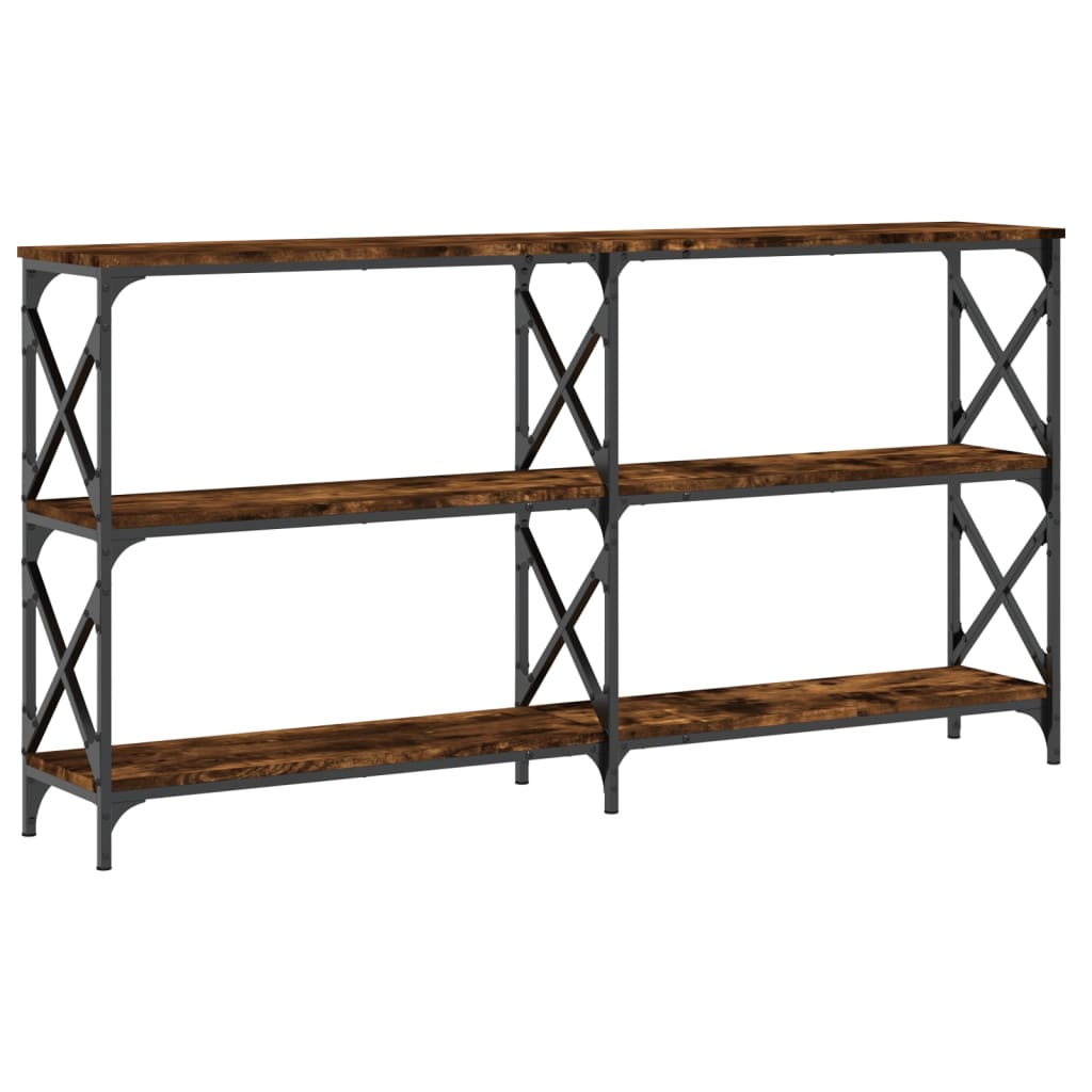 Tavolo Consolle Rovere Fumo 156x28x80,5 cm in Legno Multistrato | homemem39