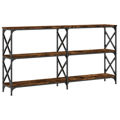 Tavolo Consolle Rovere Fumo 156x28x80,5 cm in Legno Multistrato | homemem39