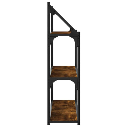 Scaffale Parete 3 Ripiani Rovere Fumo 80x21x78,5 cm Multistrato