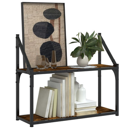 Scaffale a Parete 2 Ripiani Rovere Fumo 60x21x51 cm Multistrato | homemem39