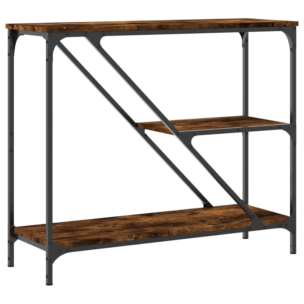 Tavolino Consolle Rovere Fumo 88,5x30x75cm in Legno Multistrato - homemem39