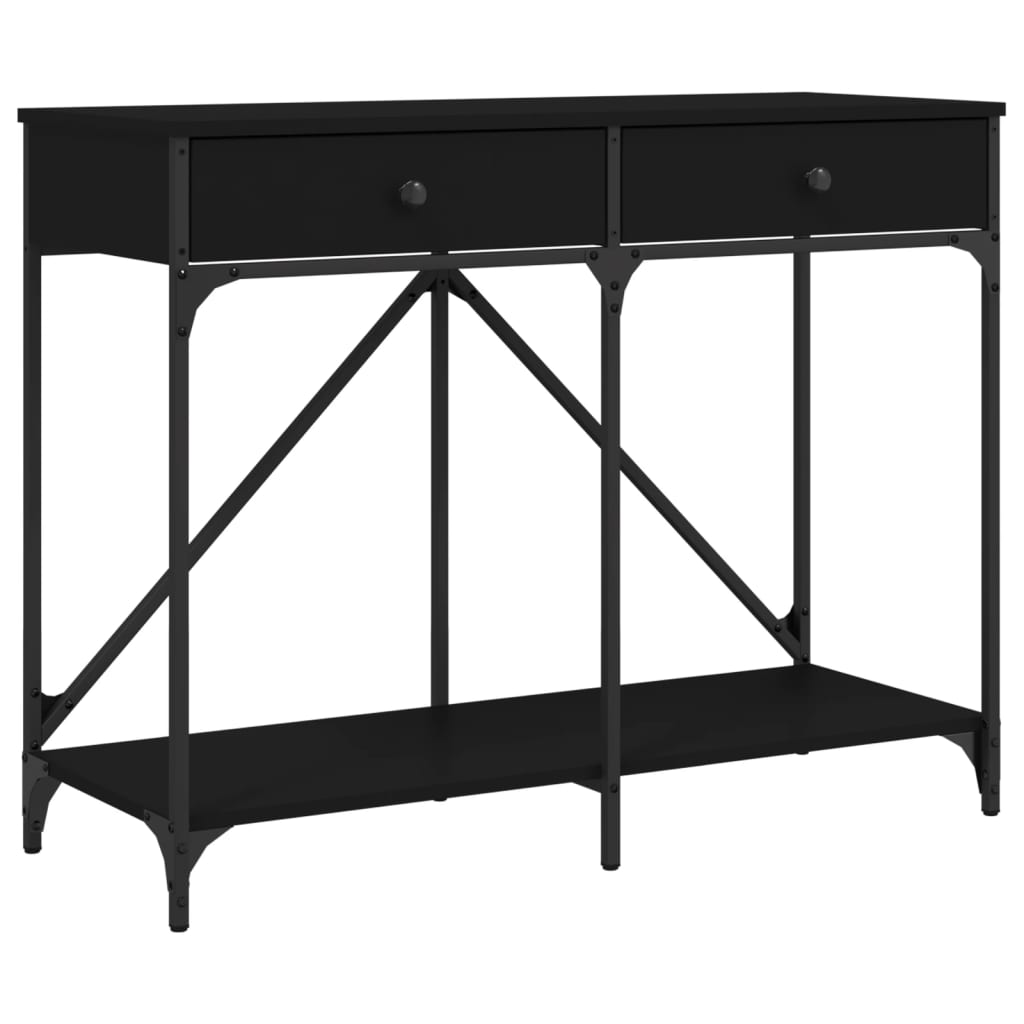Tavolino Consolle Nero 100x39x78,5 cm in Legno Multistrato - homemem39