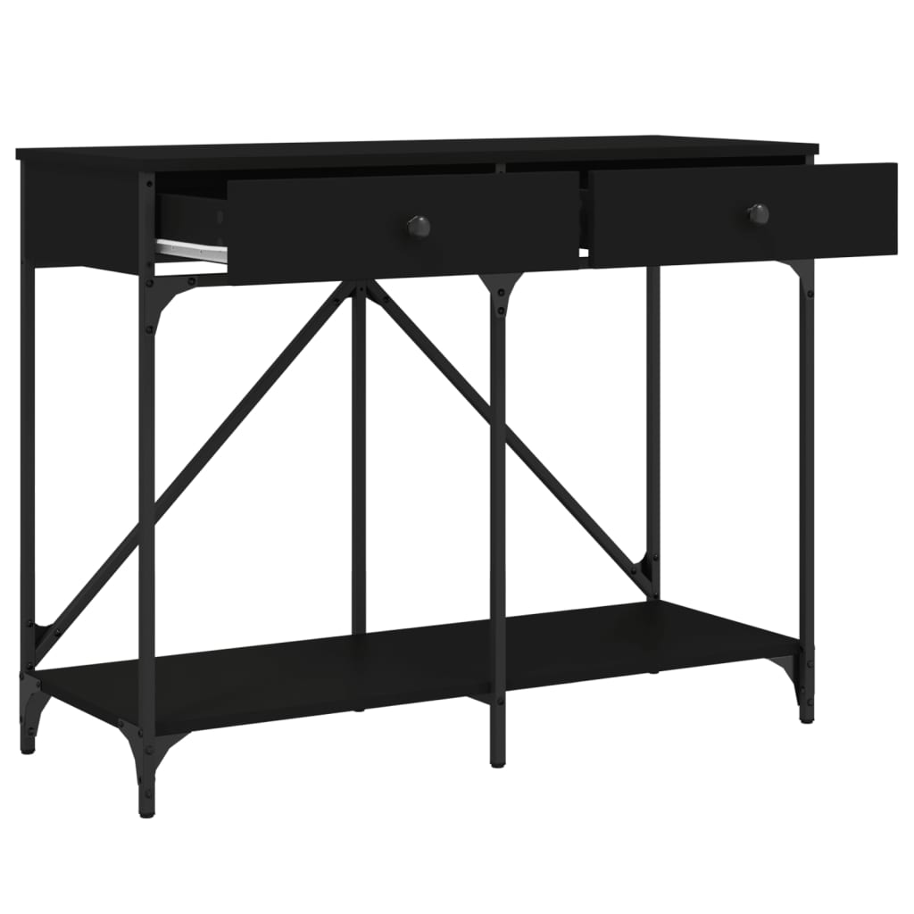 Tavolino Consolle Nero 100x39x78,5 cm in Legno Multistrato - homemem39