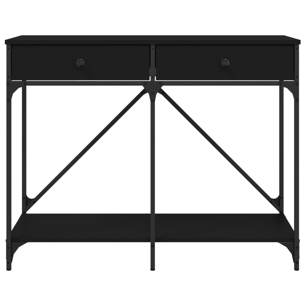 Tavolino Consolle Nero 100x39x78,5 cm in Legno Multistrato - homemem39