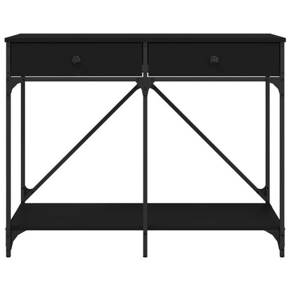 Tavolino Consolle Nero 100x39x78,5 cm in Legno Multistrato - homemem39