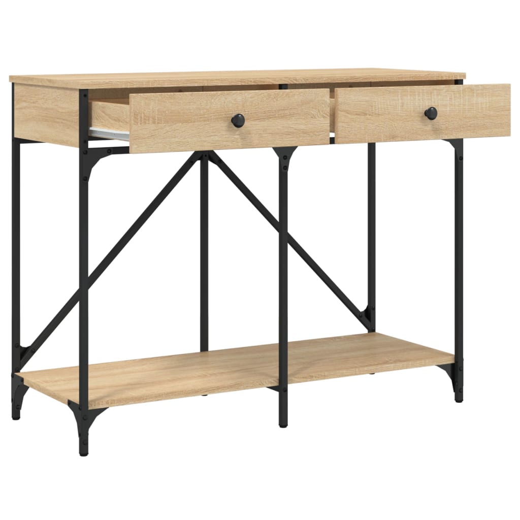 Tavolo Consolle Rovere Sonoma 100x39x78,5 cm Legno Multistrato | homemem39