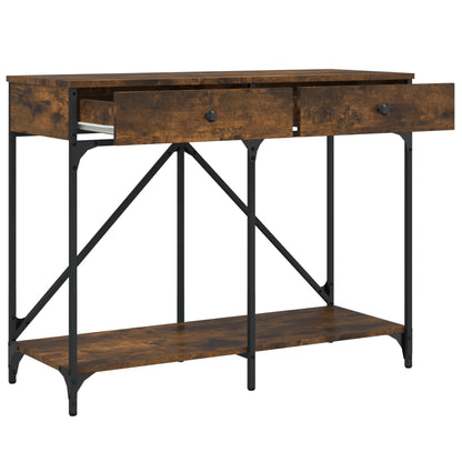 Tavolo Consolle Rovere Fumo 100x39x78,5 cm in Legno Multistrato | homemem39