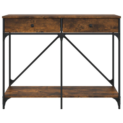 Tavolo Consolle Rovere Fumo 100x39x78,5 cm in Legno Multistrato | homemem39