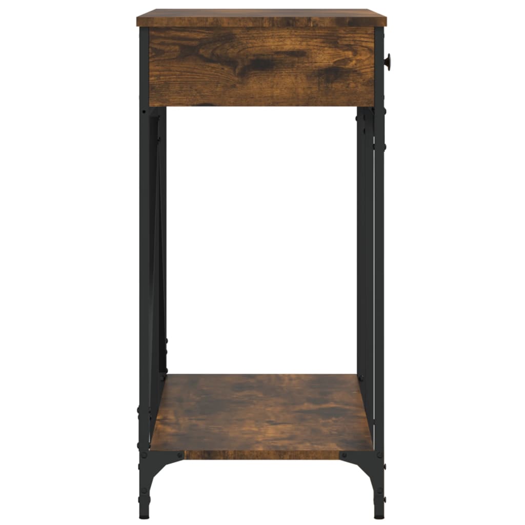 Tavolo Consolle Rovere Fumo 100x39x78,5 cm in Legno Multistrato | homemem39
